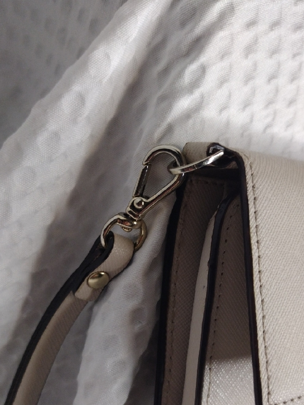 kate spade Beige Saffiano Leather Wristlet Clutch - Picture 8 of 8